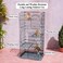 Cat cage with climbing ladder, 3 Platforms, and Multiple front doors, 3-layer cat cage playpen kennel for Indoor &amp; Outdoor, Durable metal wire cat cage ideal for Multiple cats 162 cm (Black)