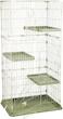 Cat cage with climbing ladder, 3 Platforms, and Multiple front doors, 3-layer cat cage playpen kennel for Indoor &amp; Outdoor, Durable metal wire cat cage ideal for Multiple cats 162 cm (Green)