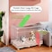 Pet cage with Top Cover Design, Durable and Sturdy Carbon Steel Wire, Dog and Cat Playpen with Front Door, Pull-out Tray, Universal Wheels, and Secure Locks, Indoor &amp; Outdoor Cage 98 cm (Pink)