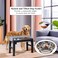 Pet feeding bowl with 5 Height adjustable raised, Durable &amp; Non-slip bottom, Pet feeder stand with Stainless steel double bowls, Washable and Easy assembly, ideal for All breed sizes, 43 cm (Black)