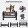Elevated Dog bowls with 3 Adjustable Height, Pet feeder, and water bowls, Portable Design and Anti-slip pads, Feeding bowl with Durable frame, Easy assembly, Cats &amp; Small to Medium Dog, 36 cm (Black)