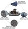 Cozy Pet bed for Indoor Pets, Warm Polyester Nest, Ideal for all size breeds, Dog cushion with Removable Pillow, Anti-slip button, Soft edges, and Breathable, Washable pet bed, 90 cm (Grey)