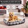 Cozy pet bed for Small to Large pets, Plush material and Self-warming bed, Dog bed with Hand-washable, Soft plush material, Anti-slip button and Soft edges, Tear-proof, and Durable Bed, 75 cm (Brown)