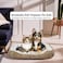Large pet cushion with Anti-slip button, Removable Cushion, and Hand-washable, Indoor pet sofa for all size breeds, Reversible pillow with Soft material, Breathable fabric, and Warm, 75 cm (Khaki)