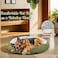 Pet bed for Small to Large dogs and cats, Dog kennel with Soft plush material, Warm and Comfortable bed, Indoor pet bed with Anti-slip bottom, Washable, Breathable, and All-season bed, 72 cm (Green)