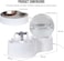 Automatic pet water fountain with Transparent water tank, Food bowl, Water pump, Filter element, and Adjustable water flows, 2.5L Large capacity ideal for cats and small pets 33 cm (White)
