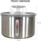 Stainless steel cat water fountain for cats and small dogs, 2.2L large capacity automatic pet water fountain with Water level window, Faucet kit, Filtration system, and Water pump (19 cm)