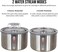 Stainless steel cat water fountain for cats and small dogs, 2.2L large capacity automatic pet water fountain with Water level window, Faucet kit, Filtration system, and Water pump (19 cm)