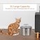 Stainless steel cat water fountain for cats and small dogs, 2.2L large capacity automatic pet water fountain with Water level window, Faucet kit, Filtration system, and Water pump (19 cm)