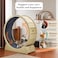 Cat Exercise wheel with Natural wood, Durable, Safety wheel and Comfortable for Cats, Wooden Cat Treadmill wheel with Scratchpad, Quiet Rollers, Lose Weight and Non-slip, 100 cm (Beige)