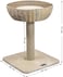 Cat tree tower with Basket, Handwoven Nest Basket, Large Top Perch, Indoor cat tree for all ages and sizes, Natural sisal pillar, Soft plush cushion, and Thickened base 53 cm (Beige)