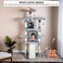 Cat tree tower with Multiple perches, Dangling balls, Double cat condos, Scratching posts, and Cat turntable toy, Multi-level cat tree activity center for indoor cats and kittens 170 cm (Grey)