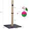 Cat tree scratching post with Faux Fur Feather Mouse, Hanging ball, Durable sisal rope, and Smooth plush cover, Scratch-resistant activity center, Ideal for indoor cats 75 cm (Grey)