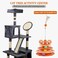 Cat tree tower with Cat turntable toy, Soft perch, Scratching posts, Hanging toys, and Cozy cat condos, Multi-functional cat tree for Indoor cats, Easy to assemble 160 cm (dark grey)