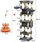 Cat tree tower with Wide perch, Scratching board, Cozy hammock, Cat turntable toy, Multiple cat condo, and Bottom large hammock, Multi-level cat tree for indoor cats 190 cm (Dark-grey)