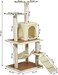 Cat tower with Hammock, Scratching Post for cats, Cozy condo, and Top perches, Sturdy cat climbing tree for Indoor cats, Cat activity tree with Climbing stair, and 124 cm Cat playground (Beige)