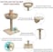 Cat tower with Wicker Basket, Sturdy cat activity center with Scratching post, Removable cushion, and Natural bowl-shaped cat tree, Interactive cat toy ball with mice, 53 cm Cat playground (Beige)