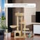 Large cat tree for Indoor cats, Cat playground with Plush perch, Hammock, Cozy Condo, and Scratching posts, 108 cm Cat tower with Cat toy, Cat play ball with Mouse, Squeaky cat toy ball (Beige)