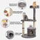 Cat tree, Carpet Cat tower with Condo, Top Perch, and Scratching Post, Cat Activity, Cat Climbing Tower, Cat Furniture with Squeaky Cat Toy, Mice with Balls, Plush Toy, Indoor Cat Tree 102 cm (Grey)