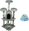 Indoor Cat tree tower with Multiple Perches, Hanging Balls, and Sisal scratching post, Multi-level cat tree with Cat Condo, and Climbing stairs, Cat furniture with Cat Toys Ball Tower 125 cm (Grey)