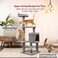 Multi-layer cat tree with Mice balance swing tumbler ball, Interactive toy ball, Indoor cat tree tower with Soft fabric condo, Top perch, and Sisal scratch post, Cat activity tower 112 cm (Grey)
