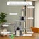 Cat tree tower for Indoor cats, Multi-layer design with Top perches, Cozy hammock, Double condos, and Scratching board, 147 cm Cat play tower, Windmill cat toy with LED ball and Catnip ball (Grey)
