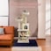 Multi-level cat tree with Hammock, Wide top perches, Multi-scratching posts, and Wide platform, Indoor cat tree tower with Condo, Grooming self brush, Soft fabric, and for all ages 145 cm (Beige)