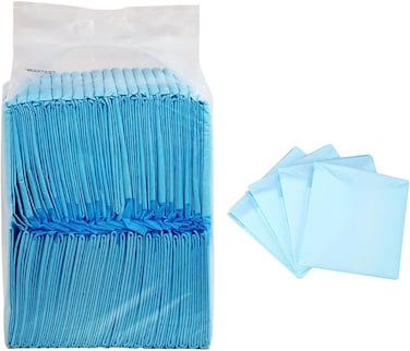 Pee pads for Dog, Absorbent Pet training pad, 60x60 cm (L) Disposable pad with 5-layer thickness, Soft &amp; Comfortable, Quick dry pad for Small to Large pets, Portable pads, 40 Pieces of 1 pack (Blue)