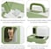 Enclosed cat litter box for indoor cats, Durable plastic cat litter box with Corridor type, Drawer design, Portable handle, Deodorant filter, and Litter scoop, Easy to clean 58 cm (Green)
