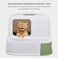 Enclosed cat litter box for indoor cats, Durable plastic cat litter box with Corridor type, Drawer design, Portable handle, Deodorant filter, and Litter scoop, Easy to clean 58 cm (Green)