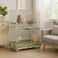 2-Tier Cat Cage Indoor - Metal Wire Cat Crate Playpen Kennel with 2 Lockable Doors, Climbing ladder, Removable Tray &amp;b Universal Wheels - Easy Assembly, 102 cm(Green, Medium)
