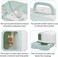 Fully enclosed cat litter box with Corridor type, Drawer design, Portable handle, Deodorant filter, and Litter scoop, Durable plastic litter box for cats, Easy to clean 58 cm (Cyan)