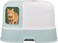 Fully enclosed cat litter box with Corridor type, Drawer design, Portable handle, Deodorant filter, and Litter scoop, Durable plastic litter box for cats, Easy to clean 58 cm (Cyan)