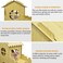 Wooden cat house with Catnip, Double-decker design, Balcony, and Interlocking panel design, Modern cat house activity center for indoor cats, Easy to install 80 cm (Beige)