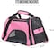 Pet carrier bag with Breathable mesh, Portable, Easy handle and Adjustable shoulder strap, Pet travel bag for cats &amp; small dogs, Comfortable mat and Storage pocket, Ideal for Outdoor, 42 cm (Pink )