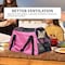 Pet carrier bag with Breathable mesh, Portable, Easy handle and Adjustable shoulder strap, Pet travel bag for cats &amp; small dogs, Comfortable mat and Storage pocket, Ideal for Outdoor, 42 cm (Pink )