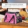 Pet carrier bag with Breathable mesh, Portable, Easy handle and Adjustable shoulder strap, Pet travel bag for cats &amp; small dogs, Comfortable mat and Storage pocket, Ideal for Outdoor, 42 cm (Pink )