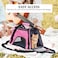 Pet carrier bag with Breathable mesh, Portable, Easy handle and Adjustable shoulder strap, Pet travel bag for cats &amp; small dogs, Comfortable mat and Storage pocket, Ideal for Outdoor, 42 cm (Pink )