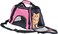 Pet carrier bag with Breathable mesh, Portable, Easy handle and Adjustable shoulder strap, Pet travel bag for cats &amp; small dogs, Comfortable mat and Storage pocket, Ideal for Outdoor, 42 cm (Pink )