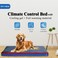Pet bed with Memory foam, Comfortable and for All size breeds, Dog mattress for Crate, Travel, &amp; Floor use, Orthopedic pet bed with Cooling and Warm double sided, Washable cover, 101 cm (Grey/Blue)