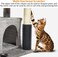Cat tree tower for small indoor cats, Cat tree scratching post with cat self-groomer brush, Plush perch, Cozy hammock, Hanging ball, and Double-entrance cat condo 78 cm (Grey)