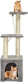 Cat tree tower with Top perch, Natural sisal rope, Scratching post, and Cozy cat condo, Cat tree scratching post activity center for indoor kittens and cats, 94 cm (Grey)