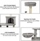 Cat tree tower for indoor cats, Multi-level cat tree tower with Soft plush perch, Cozy hammock, Hanging ball, Sisal scratching post, Double condos, and Scratching board 147 cm (Grey)