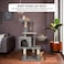 Cat tree tower for indoor cats and kittens with Soft perch, Cozy hammock, Dangling ball, Spacious cat condo, and Sisal scratching post, Multi-level cat climbing frame 110 cm (Grey)