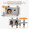 Cat tree tower with Plush perches, Dangling balls, Double condos, and Scratching post, Multi-level tall cat condo activity center, Suitable for indoor cats and kittens 160 cm (Grey)