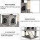 Cat tree tower for Indoor cats, Multi-level cat tree activity center with Plush perches, Interactive cat toys, Sisal scratching post, Double condos, and Scratching board 140 cm (Grey)