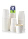 SNH Packing 50 Count 4 Oz White Coffee Paper Cups For Tea Water And Cocoa Disposable Cups for Hot &amp; Cold Drinks Single Wall Cups