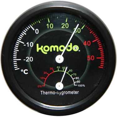 Komodo Combined Thermometer &amp; Hygrometer Analog