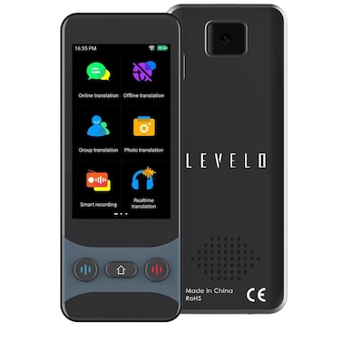 Levelo FluentLink Smart Offline &amp; Online Voice Translator with ChatGPT, 139 Languages
