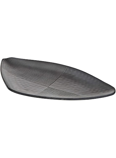 Harmony Frosted Leaf Plate,Black